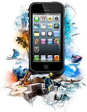 Защитные водонепроницаемые чехлы Lifeproof для iPhone4/4s и iPhone5