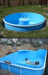 Круглый полипропиленовый бассейн  диам. 4 м