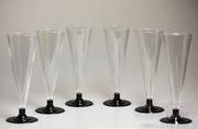 Прозрачные пластиковые  бокальчики для шампанского