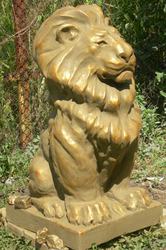 Садовая скульптура лев из бетона