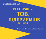 Реєстрація ФОП,  ТОВ,  ПП,  Дніпро та область (недорого)