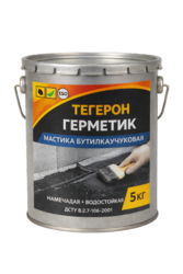 ТЕГЕРОН Герметик ЭКОБИТ ведро 5, 0 кг мастика бутилкаучуковая 